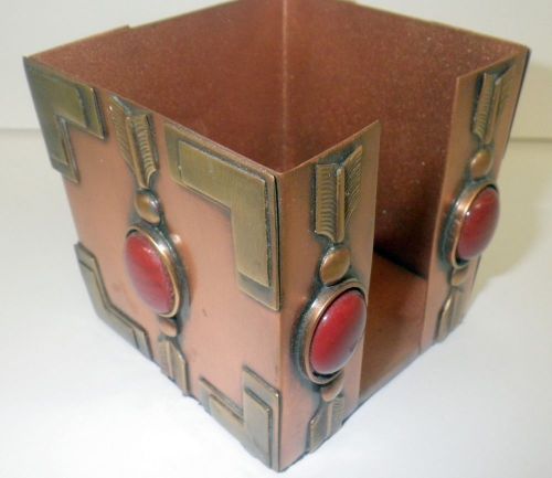 Note Pad Holder Metal Desktop Native American Styled Brass and Metal Works 28307