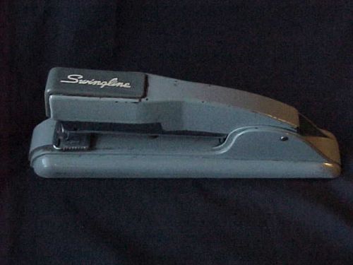 Vintage antique Swingline Stapler #56 Heavy Desk Model WORKS Grey in color