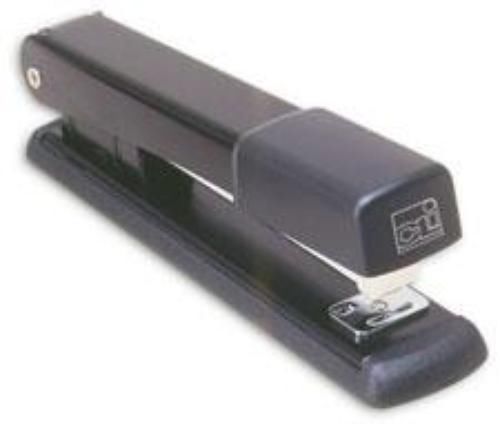 Charles Leonard Stapler Full Strip All Steel Black Metallic