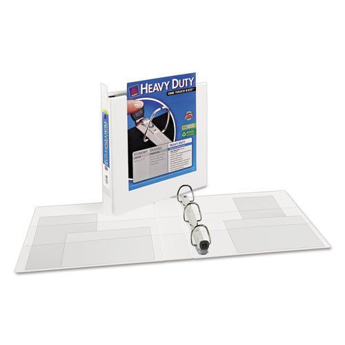 Extra-wide heavy-duty view binder w/one touch ezd rings, 1-1/2&#034; capacity, white for sale