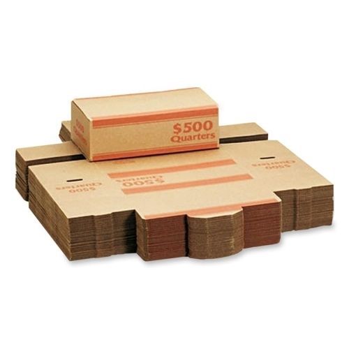 MMF Industries 240142516 Coin Transport Box Quarter 50/PK Orange