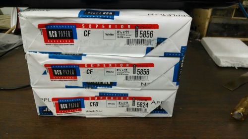 NCR carbonless papaer  3 reams  of 8.5x11  CF x2 CFB x1