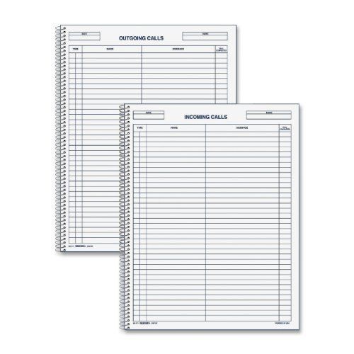 Rediform Incoming/outgoing Call Register Book - 100 Sheet[s] - Wire (red50111)