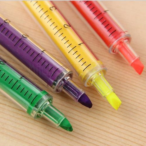 1pc Random Stationery Fluorescent Needle Tube Highlighter Marker Nite Writer Pen