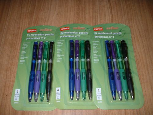 3 packages staples mechanical pencils (12 count) new free shipping for sale