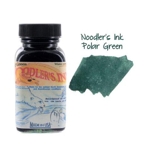 Noodler&#039;s ink fountain pen bottled ink, 3oz bottle - polar green ink for sale