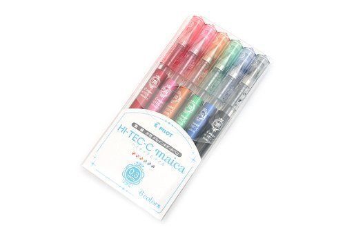 Pilot Hi-Tec-C maica 0.3mm Extra Fine Needle Point Ballpoint Pen 6 color Set