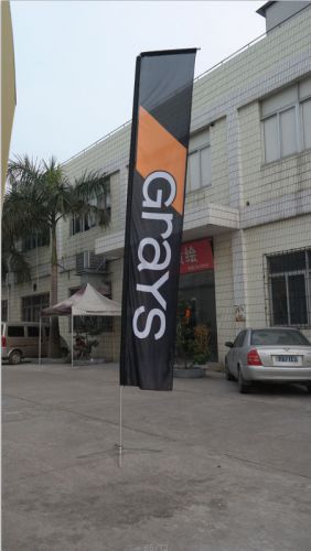 4m Tall Trade Show Banner Flag