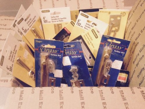 19 Piece Lot- STANLEY/HAGAR- Barrel &amp; Surface Bolts-$100 Value-NEW!