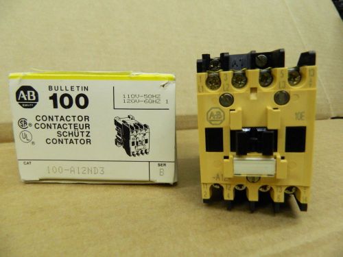 ALLEN BRADLEY 100-A09NJ3 SER B CONTRACTOR MOTOR STARTER RELAY