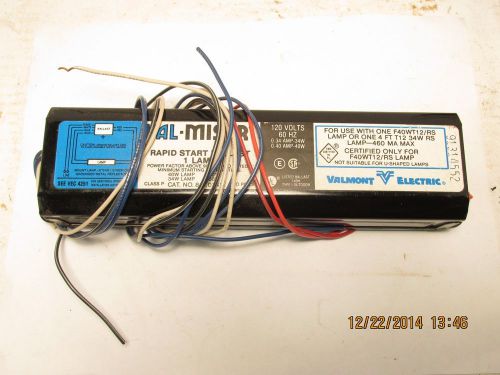 Val-Miser 8G1074W magnetic rapid start ballast 120V 60Hz