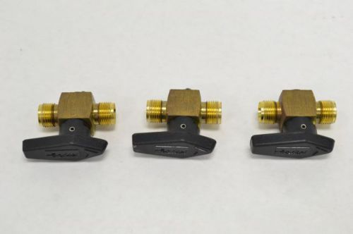 LOT 3 PARKER 6Z-PR4-VT-B BRASS PLUG VALVE SIZE 3/8IN NPT B225071