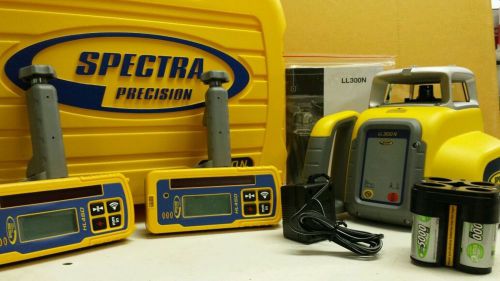 Trimble Spectra Precision LL300N Level W/ (2) HL450 RECEIVER W/ NICAD BATTERY PK