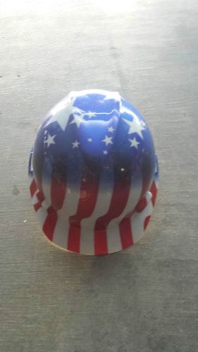 HARDHAT V-GARD AMERICAN FLAG MSA