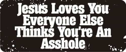 3 - Jesus Loves You Hard Hat Biker Helmet Sticker Bs376 3