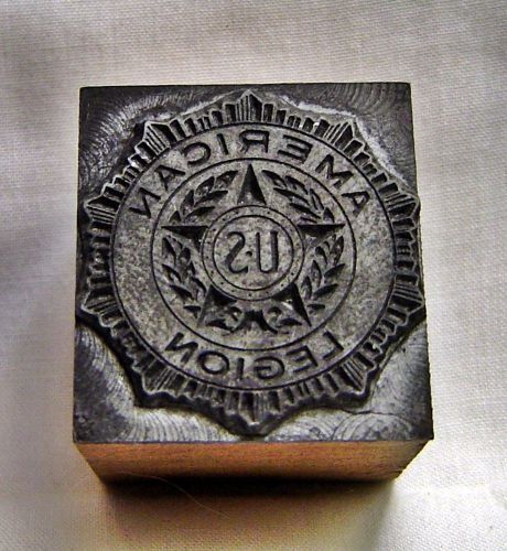 American Legion US ( Star ) - Advertising Newsprint Typeset Printers Block