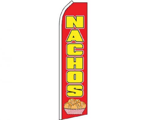 NACHOS 15&#039;  BOW BUSINESS SWOOPER FLAG FLUTTER SUPER SIGN FEATHER BANNER