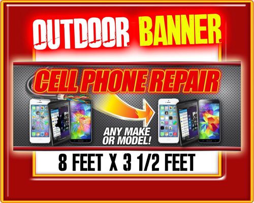 CELL PHONE REPAIR Banner Sign iphone samsung galaxy blackberry neon alternative