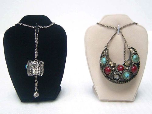 2 PCS (tall 9cm=3.5&#034;) mini bust Jewelry Necklace Pendant Display Stand JD001c08