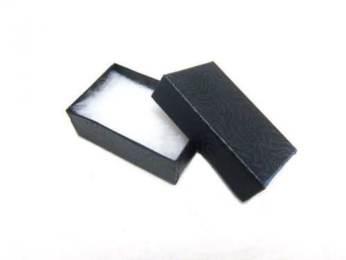 Wholesale 100 Black Swirl Cotton Filled Jewelry Gift Boxes 2 1/2&#034; x 1 1/2&#034;