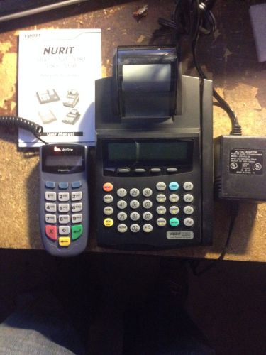 NURIT  2085 CREDIT CARD TERMINAL W/PINPAD AND POWER ADAPTER, MANUAL