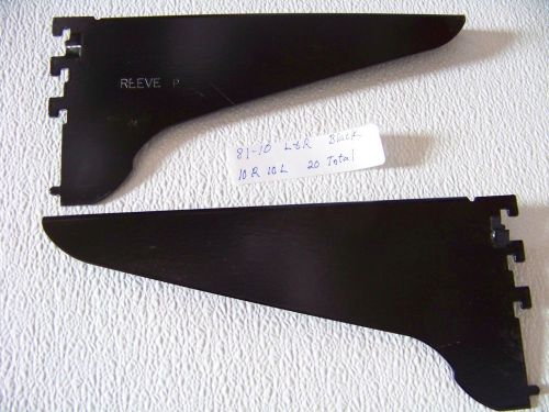 REEVE SHELF BRACKETS SINGLE TRACK 10&#034; BLACK  #81-10  RH &amp; LH