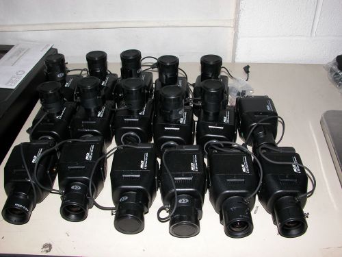 Lot of 17 pcs. pelco dsp color ccd camera  cc3700h-2 w/ f1.4 / 2.5-6 mm lens. for sale