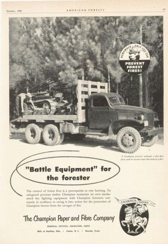 1952 champion truck logging us forest service tree planter dozer smokey bear for sale