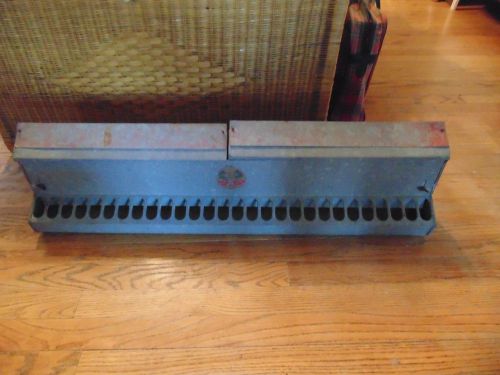 Antique Galvanized Oakes Mfg. Co. 35&#034; Chicken Feeder