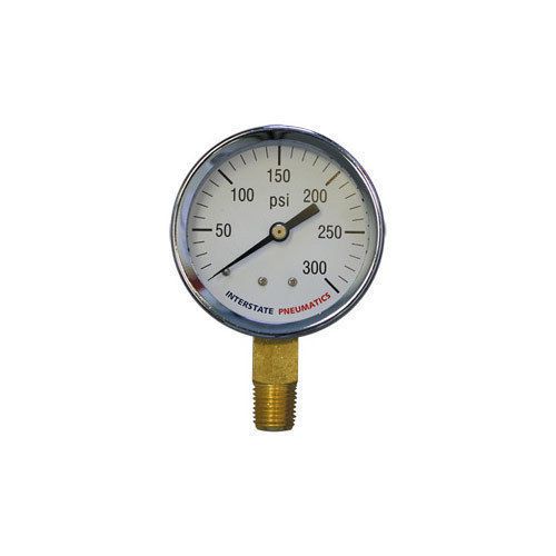 Pressure Gauge Bottom Mount Chrome 2 Inch 300 PSI 1/4 Inch NPT G2012-300C