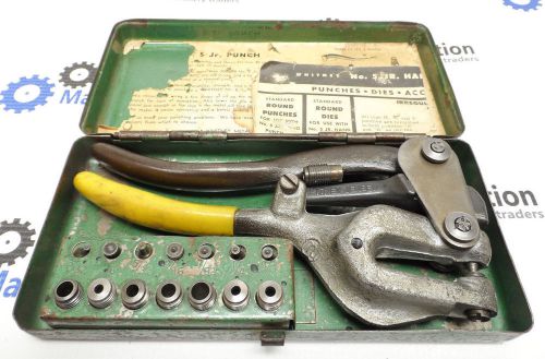 Whitney no.5 jr hand punch set w/ accessories &amp; case for sale