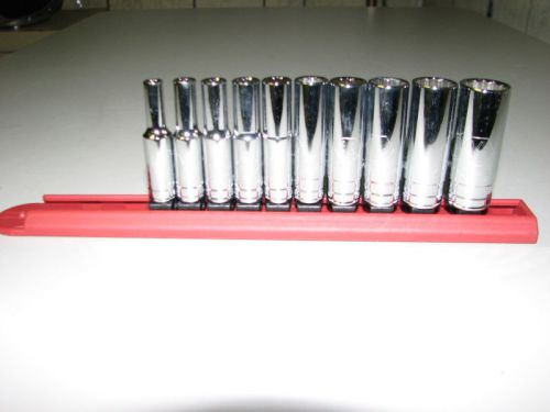 10pc 1/4&#034; Drive 6 point Deep Socket Set-Aircraft,Aviation,Automotive,Truck Tools