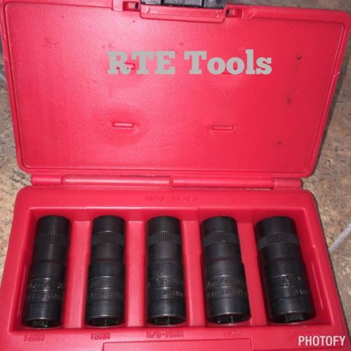 Blue Point 5 Piece Double duty 3/8&#034; Drain Plug Socket Set Brand New