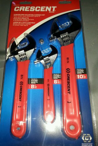 Brand new Crescent 3-Piece Adjustable Wrench Set: 6&#034; 8 10&#034; lifetime warranty lot