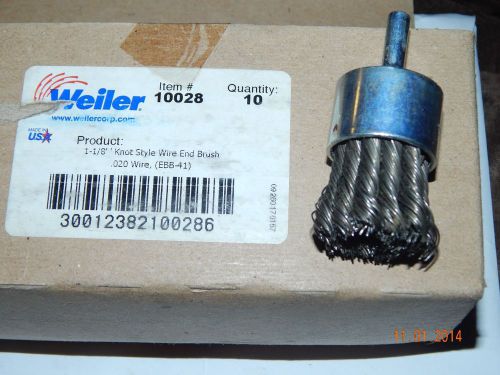 Weiler 10028 1-1/8&#034; knot style wire end brush .020 wire for sale