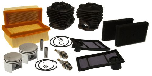 2 x Kit Cylinder Head Liner Pot &amp; Piston, Air Filter, Plug Fits STIHL TS400