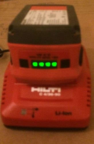 HILTI C 4/36-90 CHARGER W/1 B 18/3.3 BATTERY EXCELLENT SHAPE WONT LAST BUY NOW