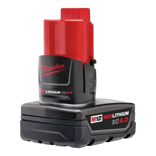 NEW Milwaukee 48-11-2440 M12 12V Red Lithium XC 4.0 Battery Fuel High Capacity
