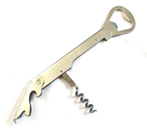 Folding Double Reach Corkscrew Wine Beer Bar Drink Bottle Opener Waiters Friend