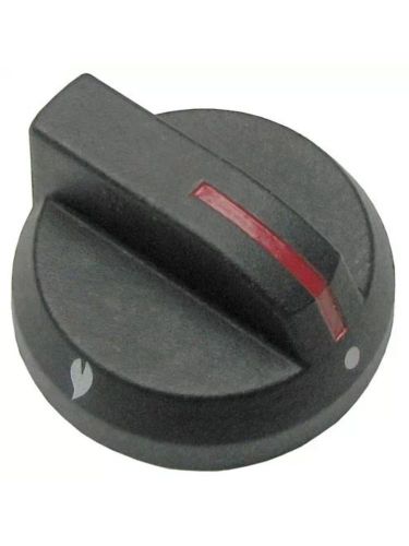 BLACK BURNER VALVE KNOB W/ RED LINE MAGIKITCH&#039;N RP0146