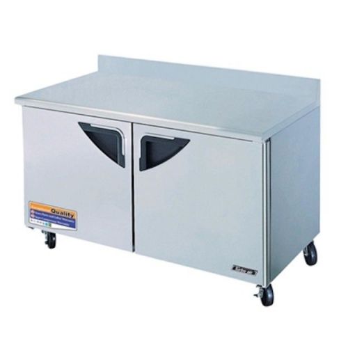 New turbo air 60&#034; super deluxe stainless steel worktop freezer!! w/ 2 doors!! for sale