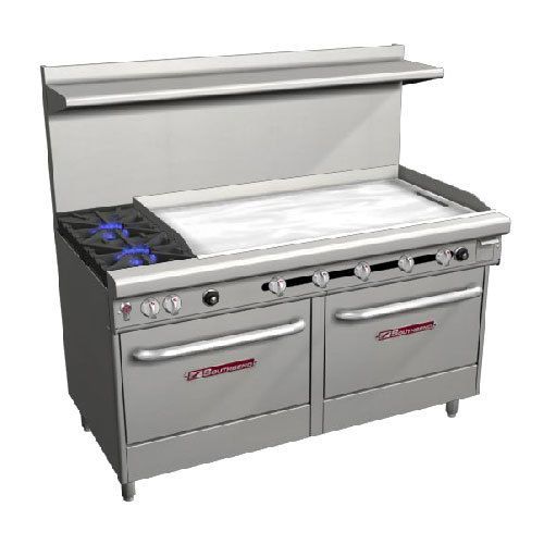 Southbend S60DD-4G Range, 60&#034;, 2 Burners (28,000 BTU), 48&#034; Manual Griddle (right