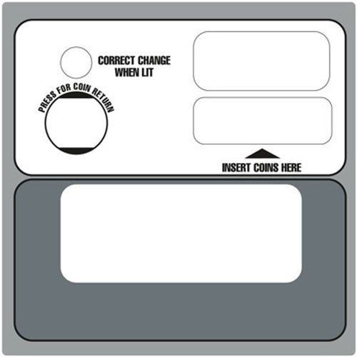 Dixie Narco coin insert bezel for late model machines, fits 276E, 501E, 600E