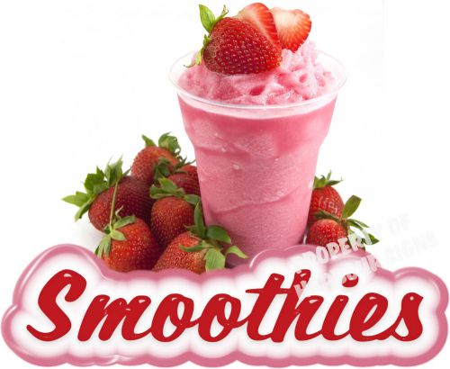Smoothies Decal 10&#034; Fresh Fruit Drink Concession Food Truck Van Vinyl Sign Menu