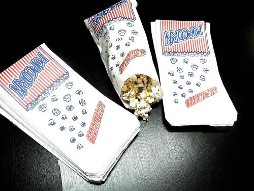 75 popcorn bags, concession bags, grease resistant bags, food safe treat bags for sale