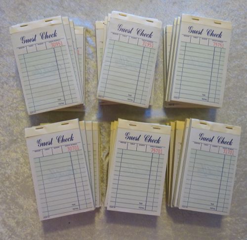 Vintage Restaurant Guest Order Pad 2-Part W/Carbons 30 Pads 1500 Checks  NOS