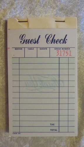 Vintage Restaurant Guest Order Pad 2-Part W/Carbons 30 Pads 1500 Checks ...