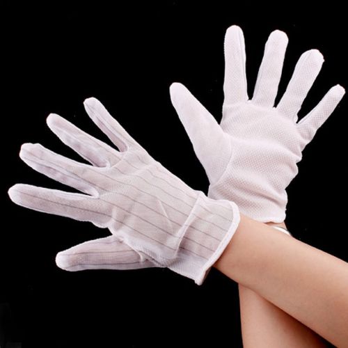 Anti-static Gloves Anti-skid ESD PC Computer Working White