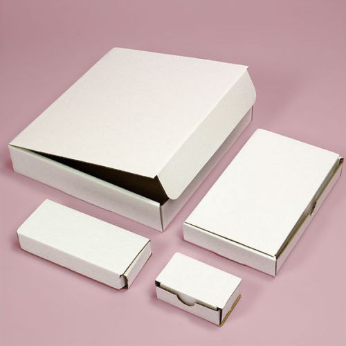 75 - 5 x 5 x 1 White Corrugated Shipping Mailer Jewelry Box Boxes Indestructable