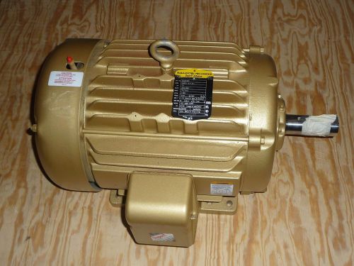 BALDOR Super-E AC Motor EM2333T, 15 HP, 1765 RPM, 230/460V, 3PH, 254T, NEW